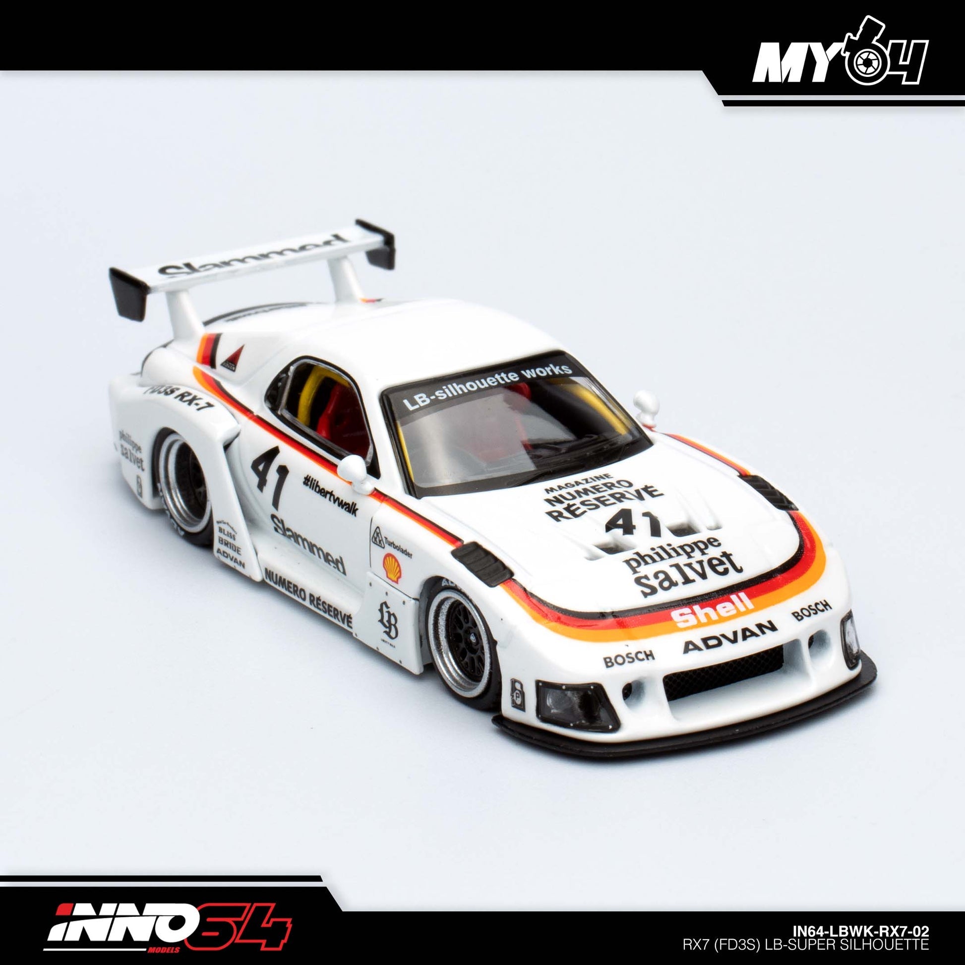 [ETA] Inno64 1/64 Mazda RX7 (FD3S) LB-SUPER SILHOUETTE (White)