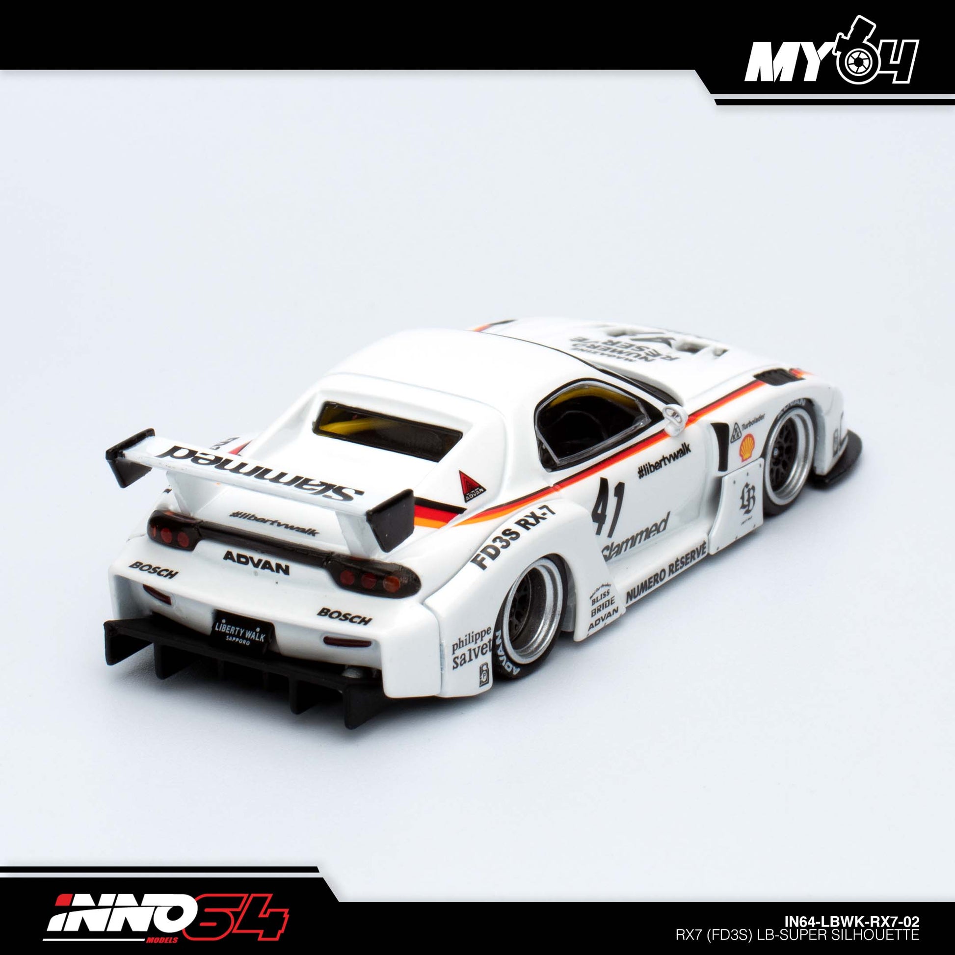 [ETA] Inno64 1/64 Mazda RX7 (FD3S) LB-SUPER SILHOUETTE (White)