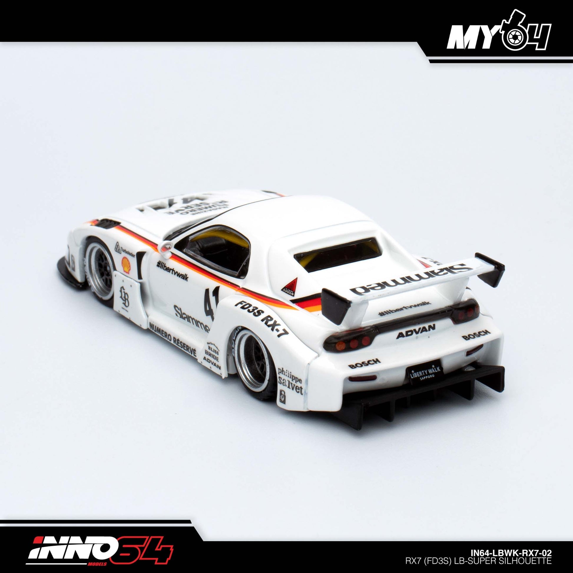 [ETA] Inno64 1/64 Mazda RX7 (FD3S) LB-SUPER SILHOUETTE (White)