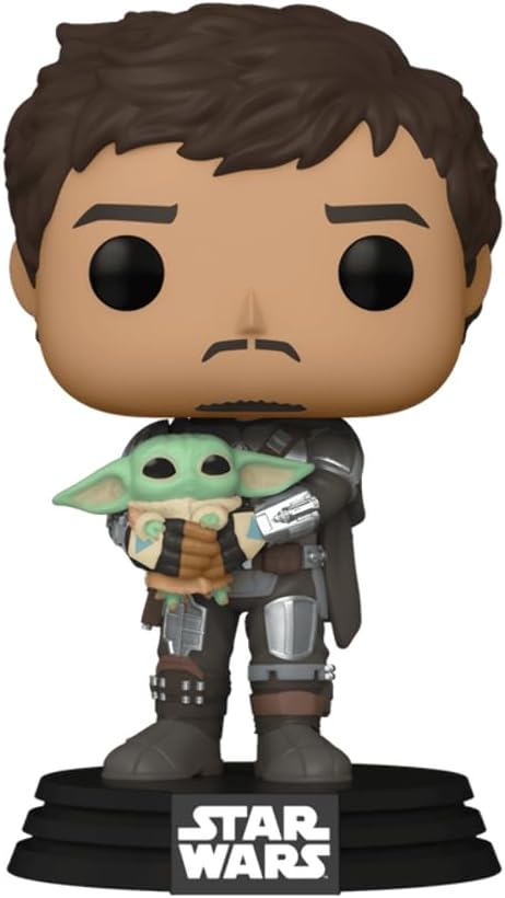 Funko Pop! The Mandalorian with Grogu #461 (Facsimile Laser Autographed by Pedro Pascal)
