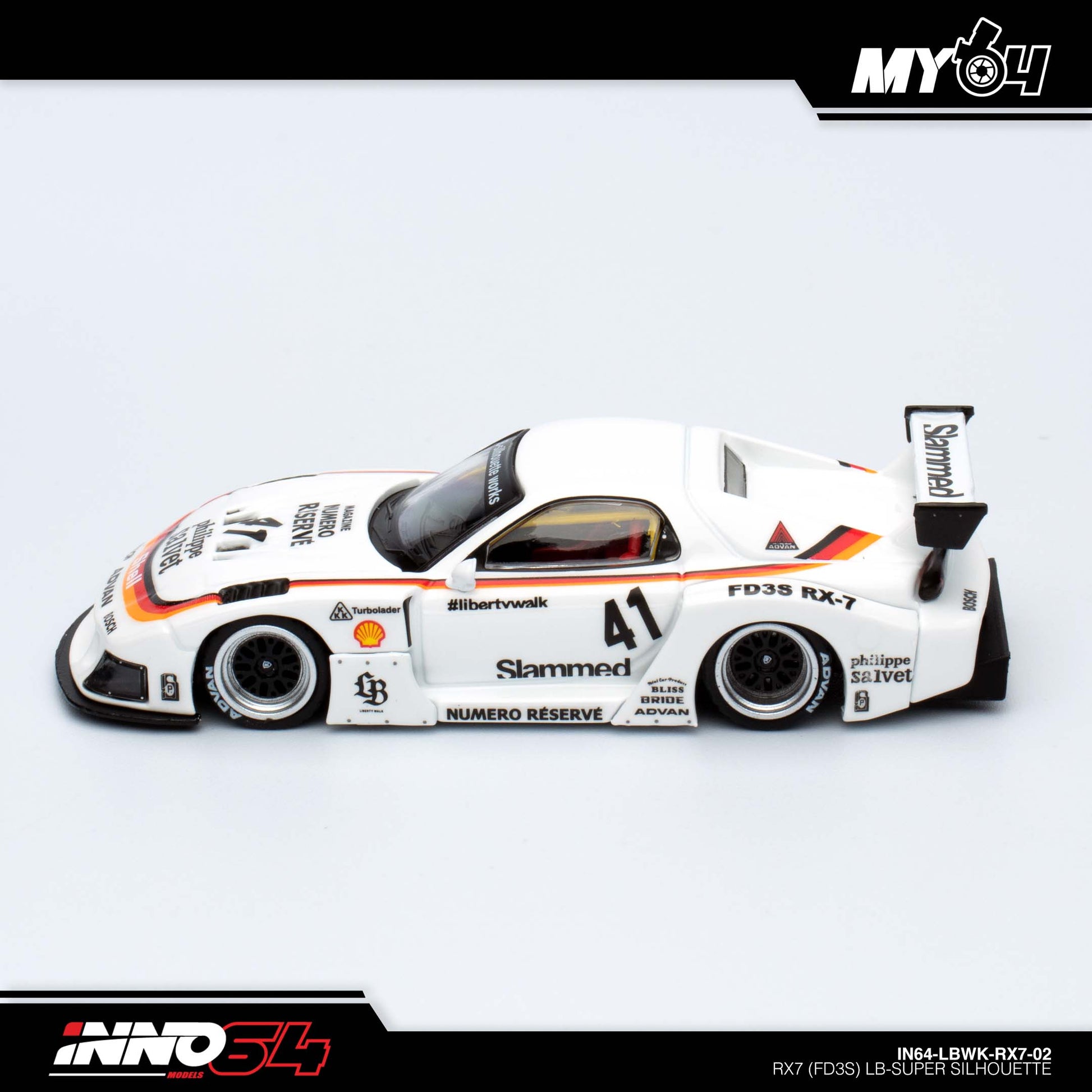 [ETA] Inno64 1/64 Mazda RX7 (FD3S) LB-SUPER SILHOUETTE (White)