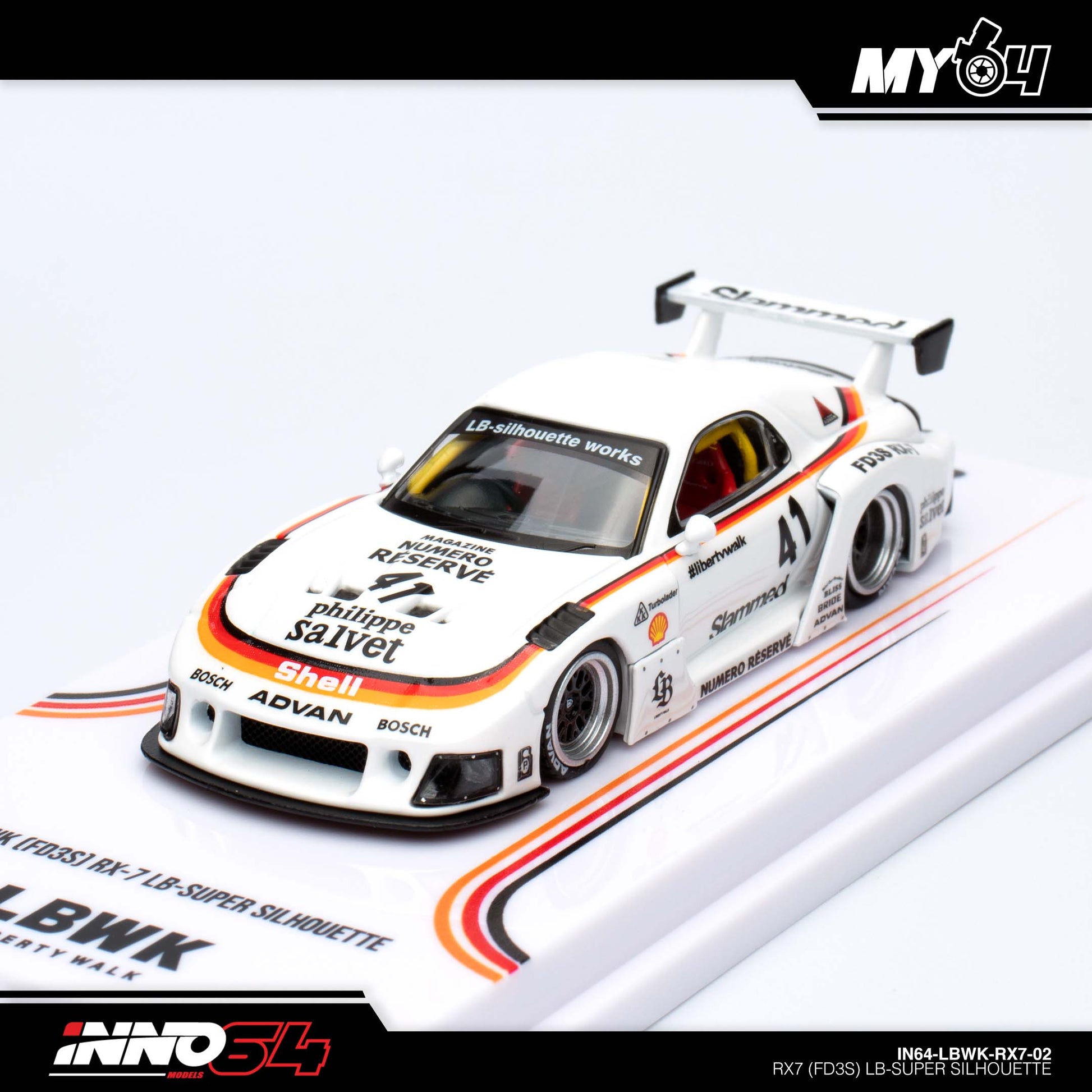 [ETA] Inno64 1/64 Mazda RX7 (FD3S) LB-SUPER SILHOUETTE (White)