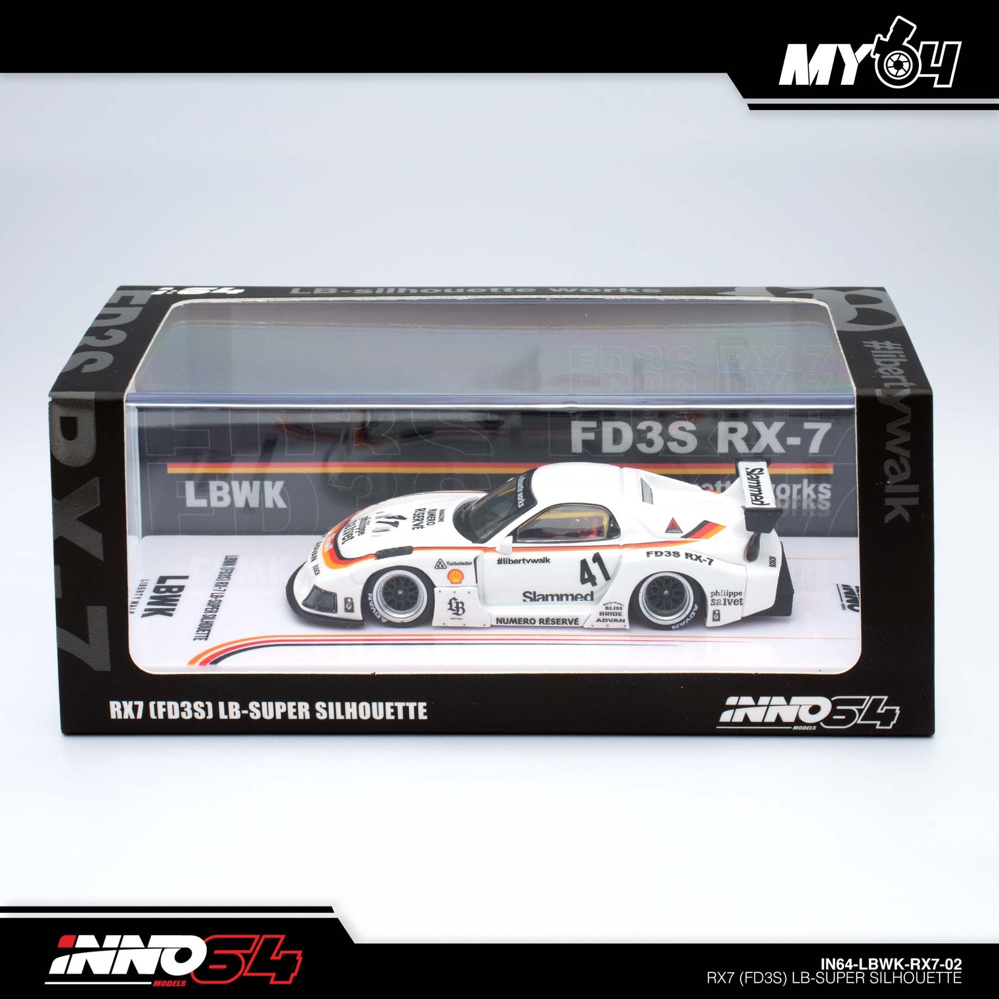 [ETA] Inno64 1/64 Mazda RX7 (FD3S) LB-SUPER SILHOUETTE (White)